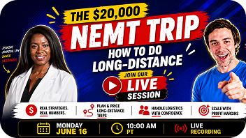 Live session card: The 20,000 Dollar NEMT Trip — planning and pricing long-distance NEMT trips