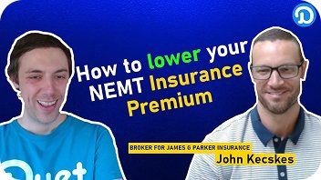 Podcast card: How to Lower Your NEMT Insurance Premium, with insurance broker John Kecskes