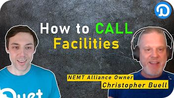 Podcast card: How to Call Facilities, with NEMT Alliance owner Christopher Buell